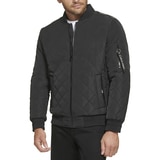 CK 남성 퀼트 보머 자켓 - 블랙