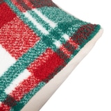 Berkshire 타탄 체크 데코 부클레 쿠션 50x50cm - 레드그린