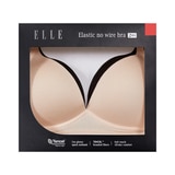 엘르 여성 엘라스틱 노와이어 브라 2매 - 라이트스킨/블랙, S