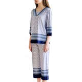 비너스 여성 폴리스판 라운지 세트 - 네이비, XL