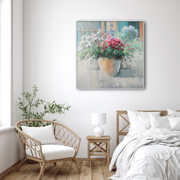 지클레 그림 액자 76x76cm - 창가에서