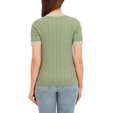 할스톤 여성 케이블 반소매 니트 - 그린, M