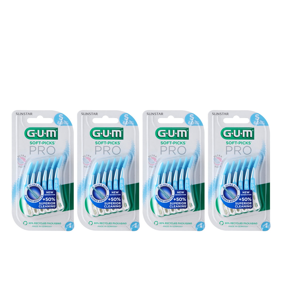 G.U.M 일회용 치간칫솔 소프트픽 프로 60개 x 4팩
