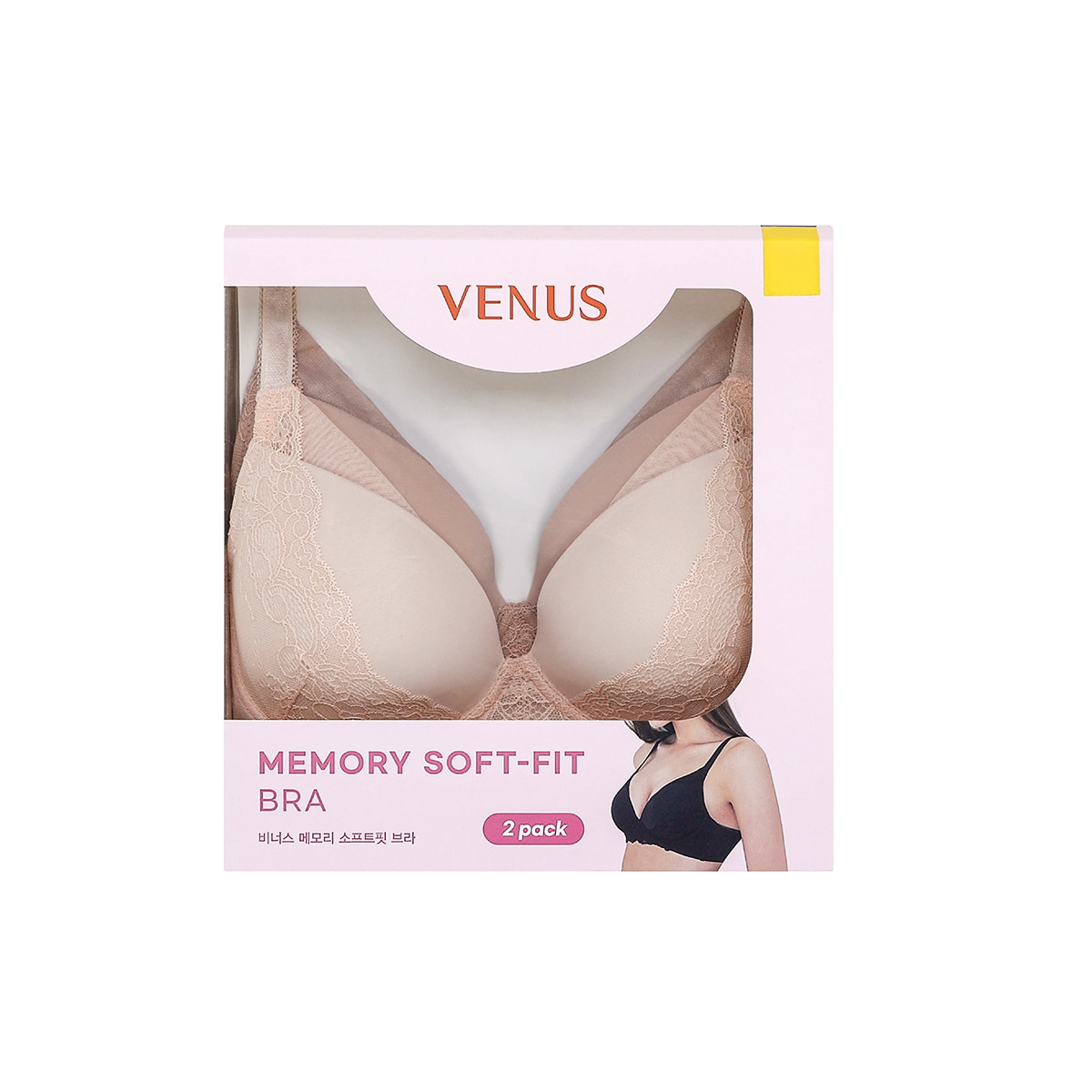 비너스 노와이어 메모리 소프트핏 브라 2매