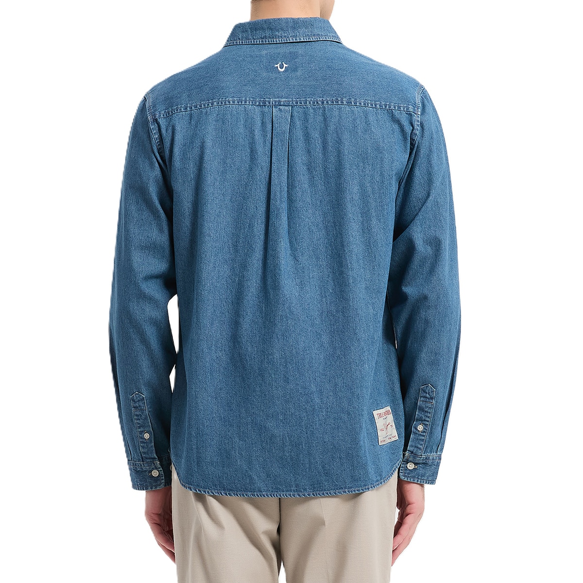 트루릴리젼 남성 긴소매 데님 셔츠 - 미디엄블루, S