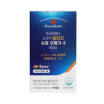 EPAX 노르딕 RTG 슈퍼 오메가3 ,1000/ 1,220mg x 180캡슐