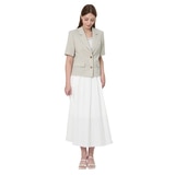 SOUP 여성 반소매 투버튼 재킷 - 라이트 베이지, M