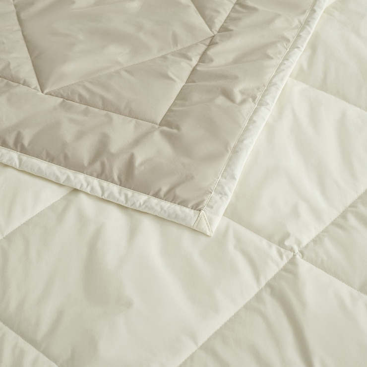 루마인 홈 사계절 솔리드 양모 이불 - 싱글, 베이지/아이보리