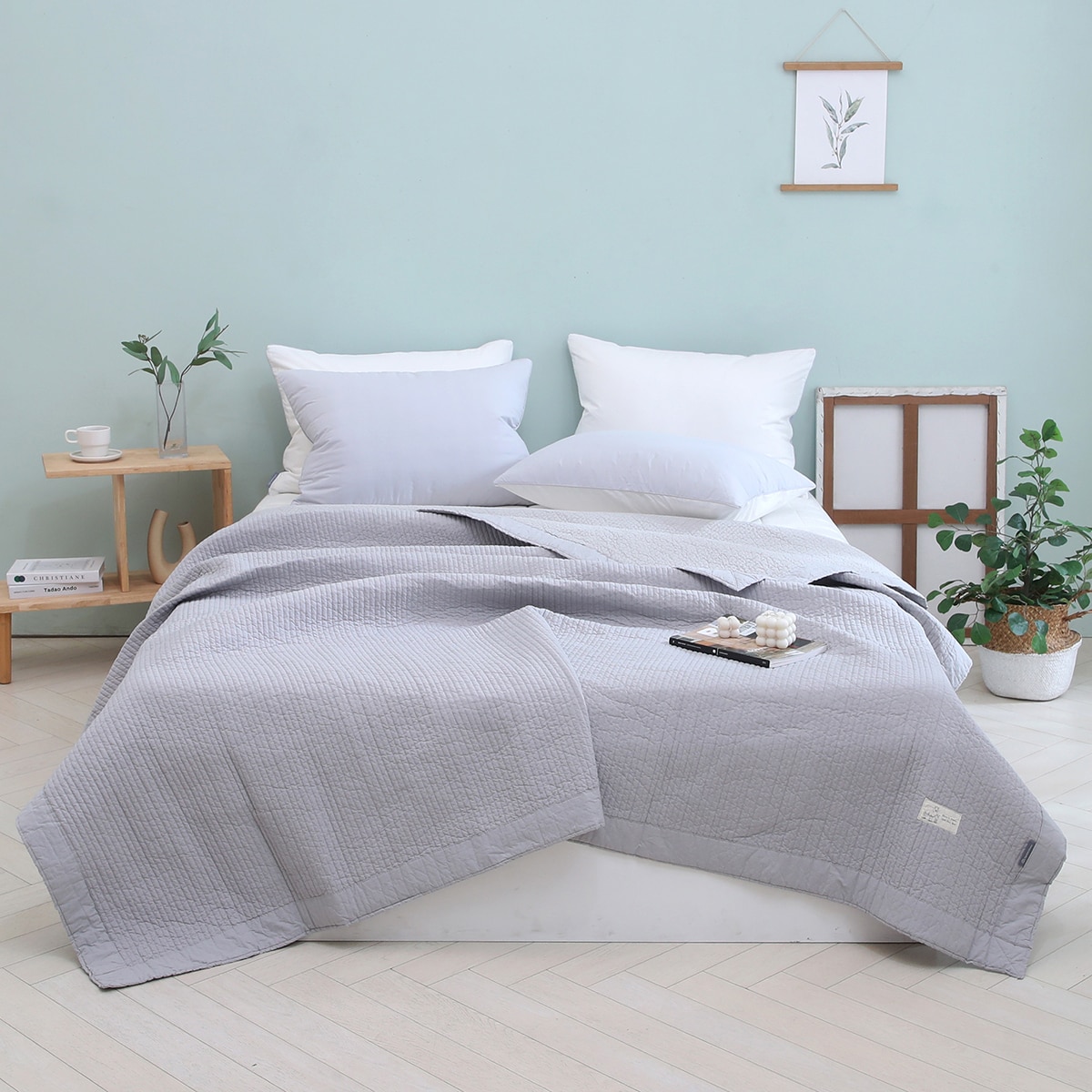 April At Home 앤더슨 양모 워싱 스프레드 - 퀸 April At Home 앤더슨 양모 워싱 스프레드 - 퀸