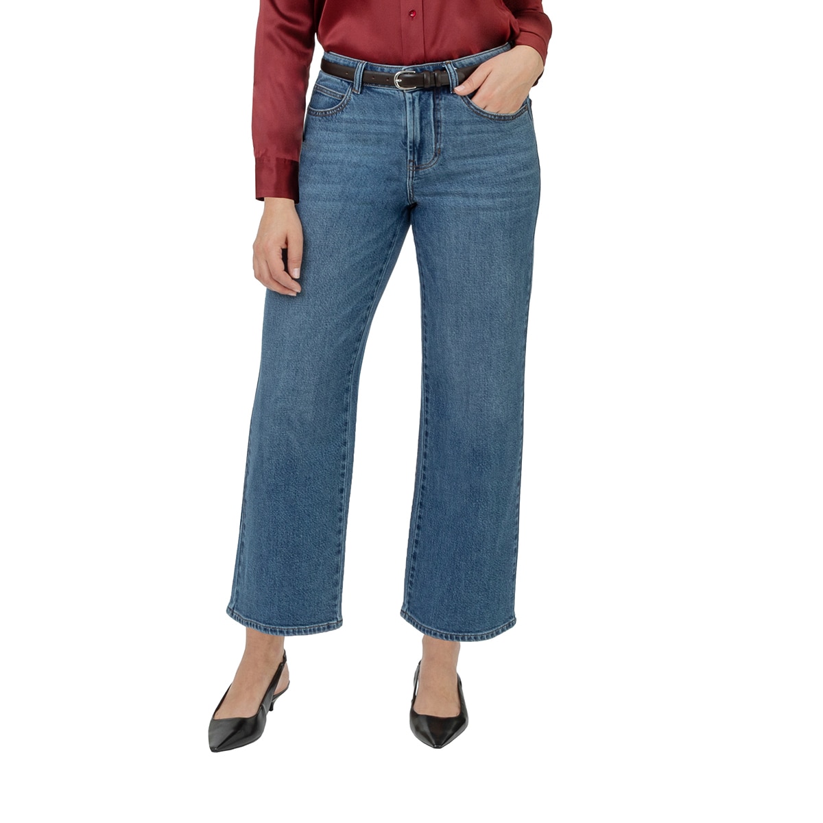 웰원 여성 스트레이트 앵클 데님 - 빈티지, 26 웰원 여성 스트레이트 앵클 데님 - 빈티지, 26