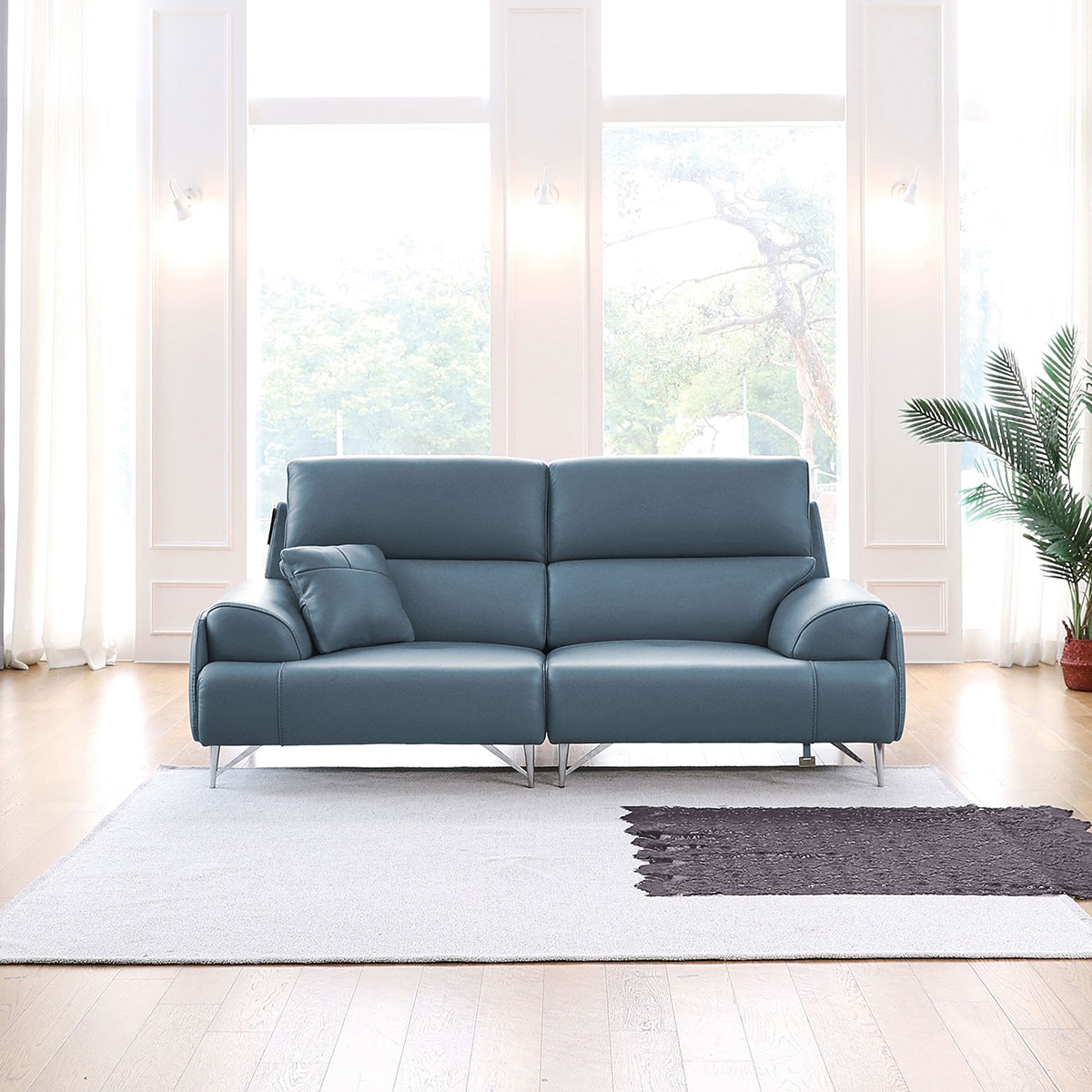 사트바 시그니처 이태리 통가죽 소파 3.5 인 - 피콕그린 사트바 시그니처 이태리 통가죽 소파 3.5 인 - 피콕그린