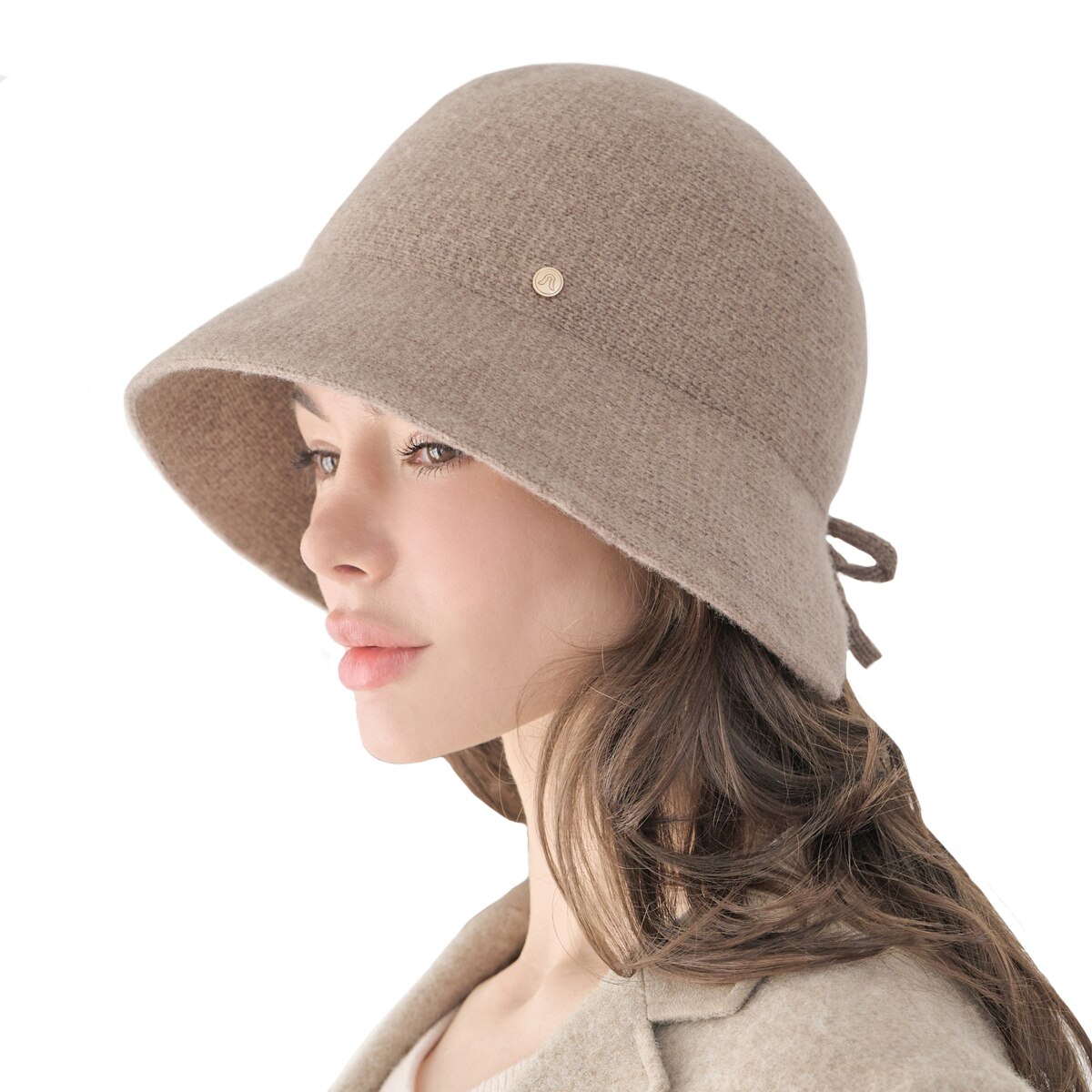 안드레아 바나 여성 울모자 - 브라운