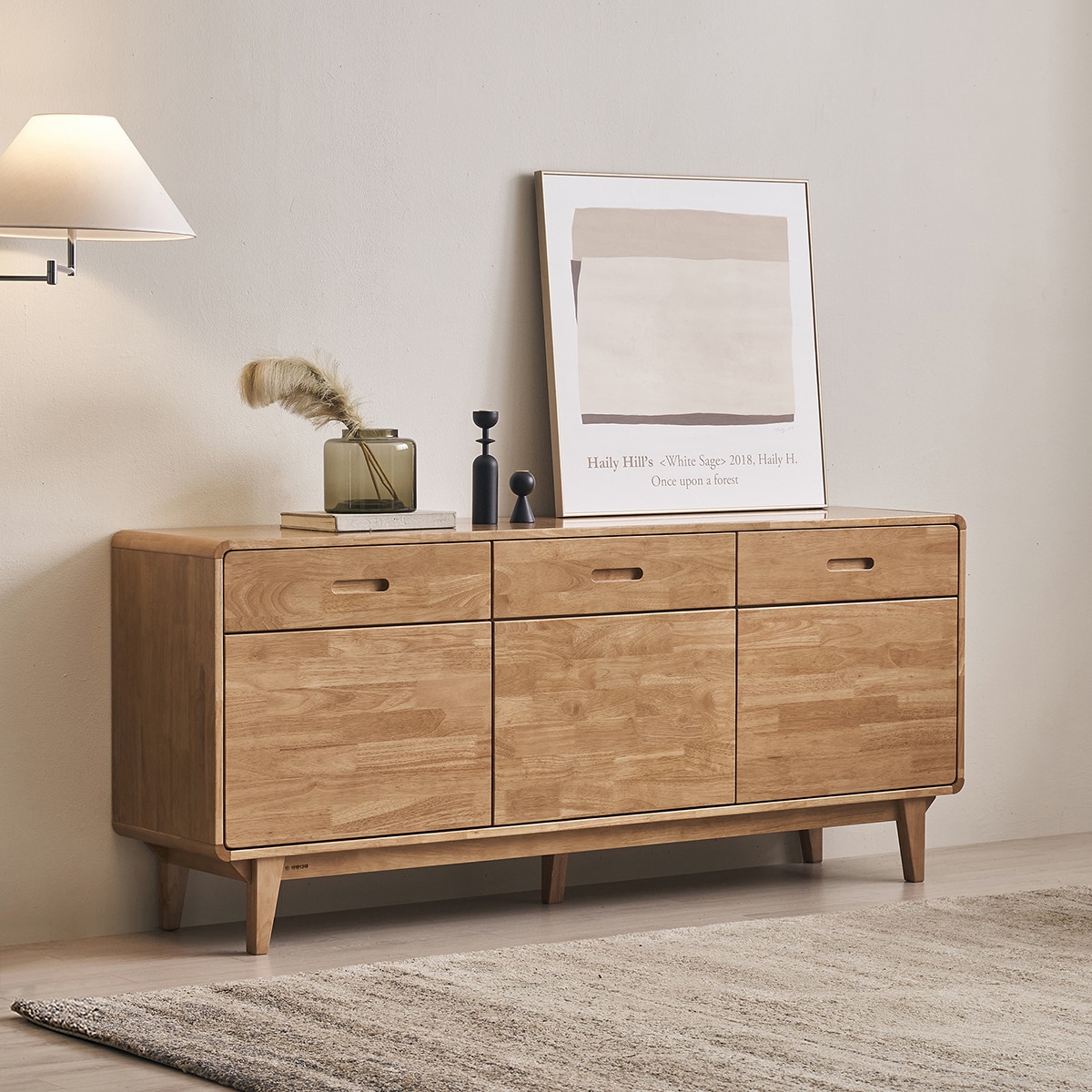 핀란디아 마로네 높은 거실장 (1800)