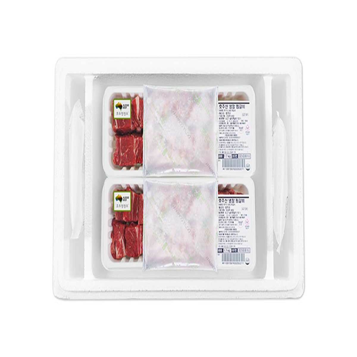 호주산 냉장 찜갈비 1.7kg x 2팩 호주산 냉장 찜갈비 1.7kg x 2팩