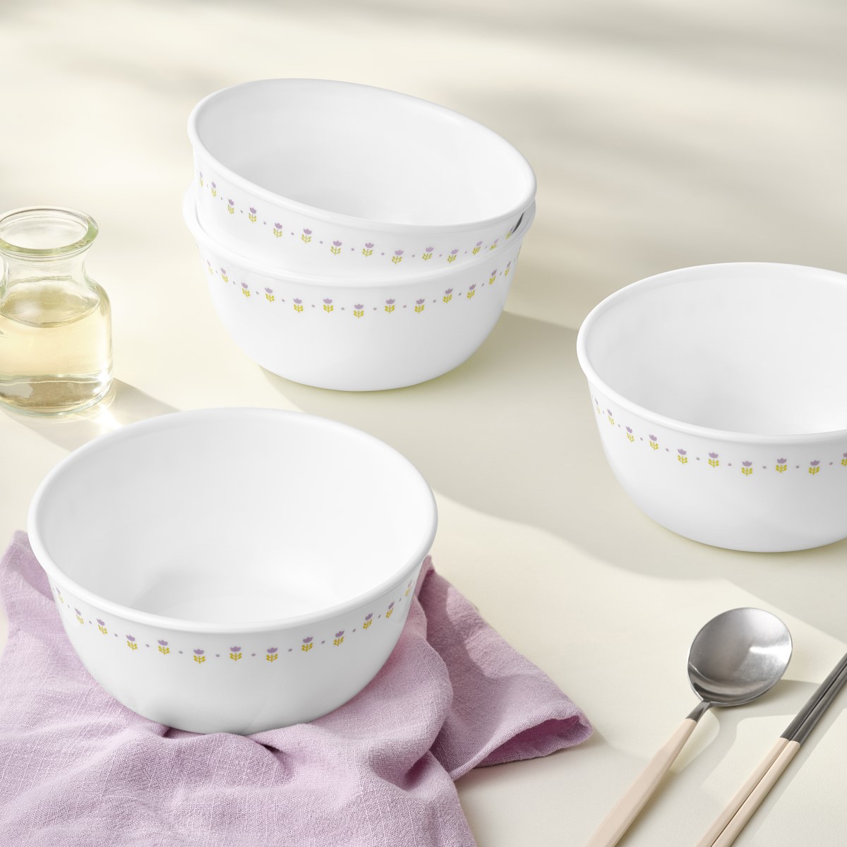 코렐 쁘띠튤립 면기 세트 4P 코렐 쁘띠튤립 면기 세트 4P