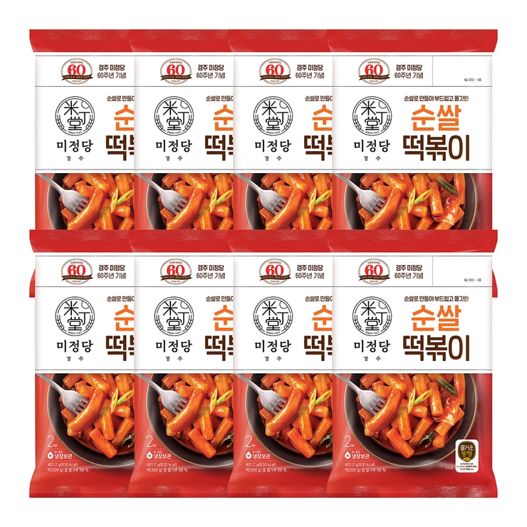 CJ 미정당 순쌀떡볶이401.2g x 8 CJ 미정당 순쌀떡볶이401.2g x 8