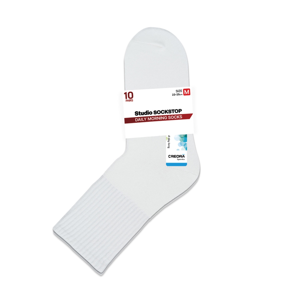 싹스탑 데일리 양말 10족 - 미디움 화이트