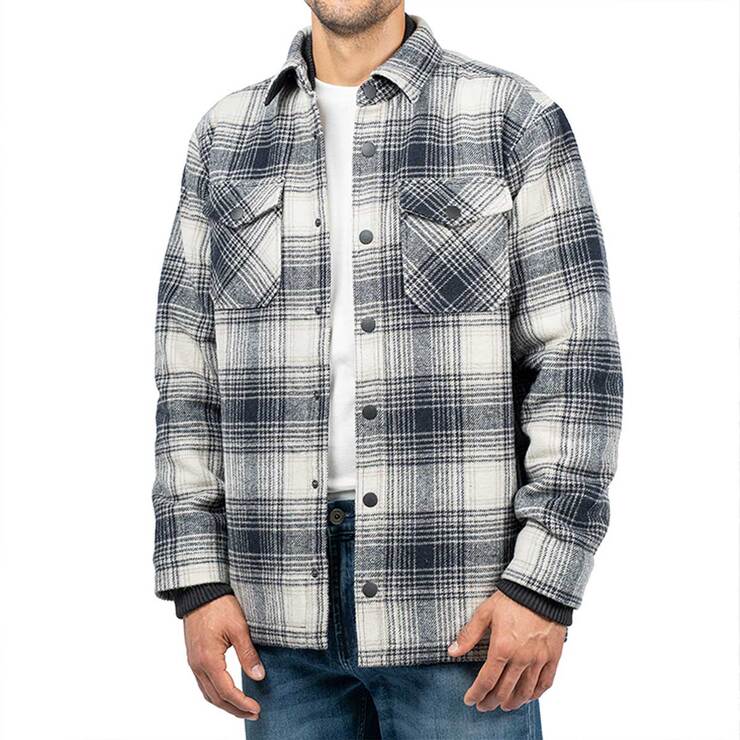 Jachs 남성 울 블렌디드 셔츠 자켓 - 블랙 Jachs 남성 울 블렌디드 셔츠 자켓 - 블랙