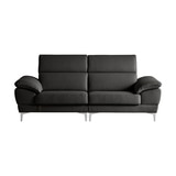 다우닝 마티에 헤드레스트 전체천연가죽 소파 3인