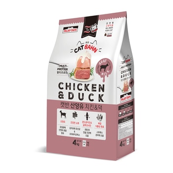 파미데이즈 캣반 산양유 치킨&덕 고양이 사료 4kg