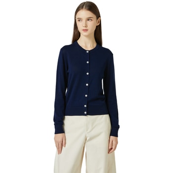 리디아 바인 여성 수피마코튼 크루넥 가디건