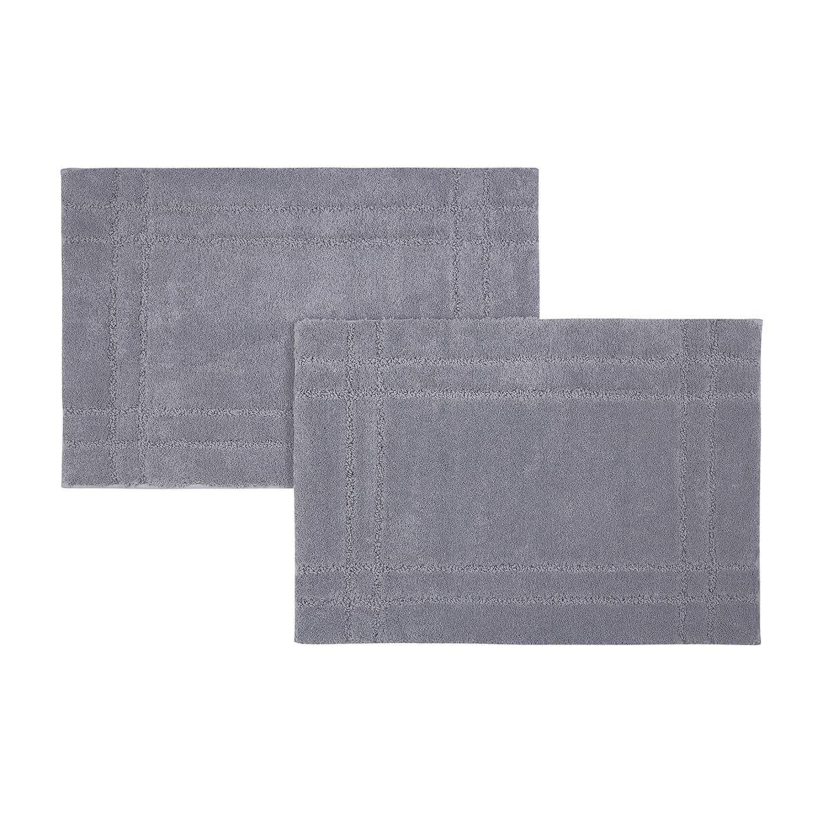 Welspun 멜란지 욕실 매트 2P - 실버그레이
