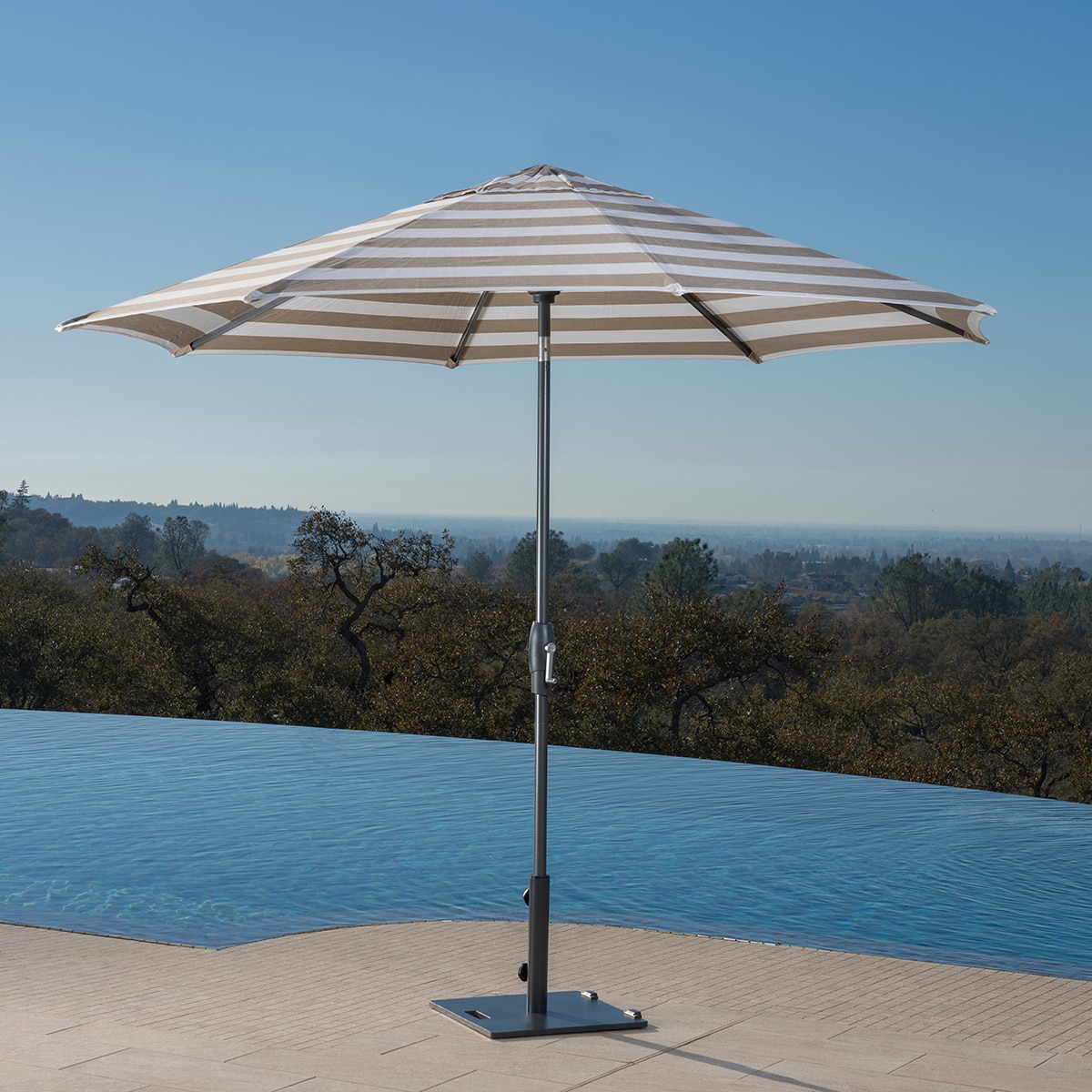 선빌라 정원용 우산지름 2.9m, 탠 스트라이프 선빌라 정원용 우산지름 2.9m, 탠 스트라이프