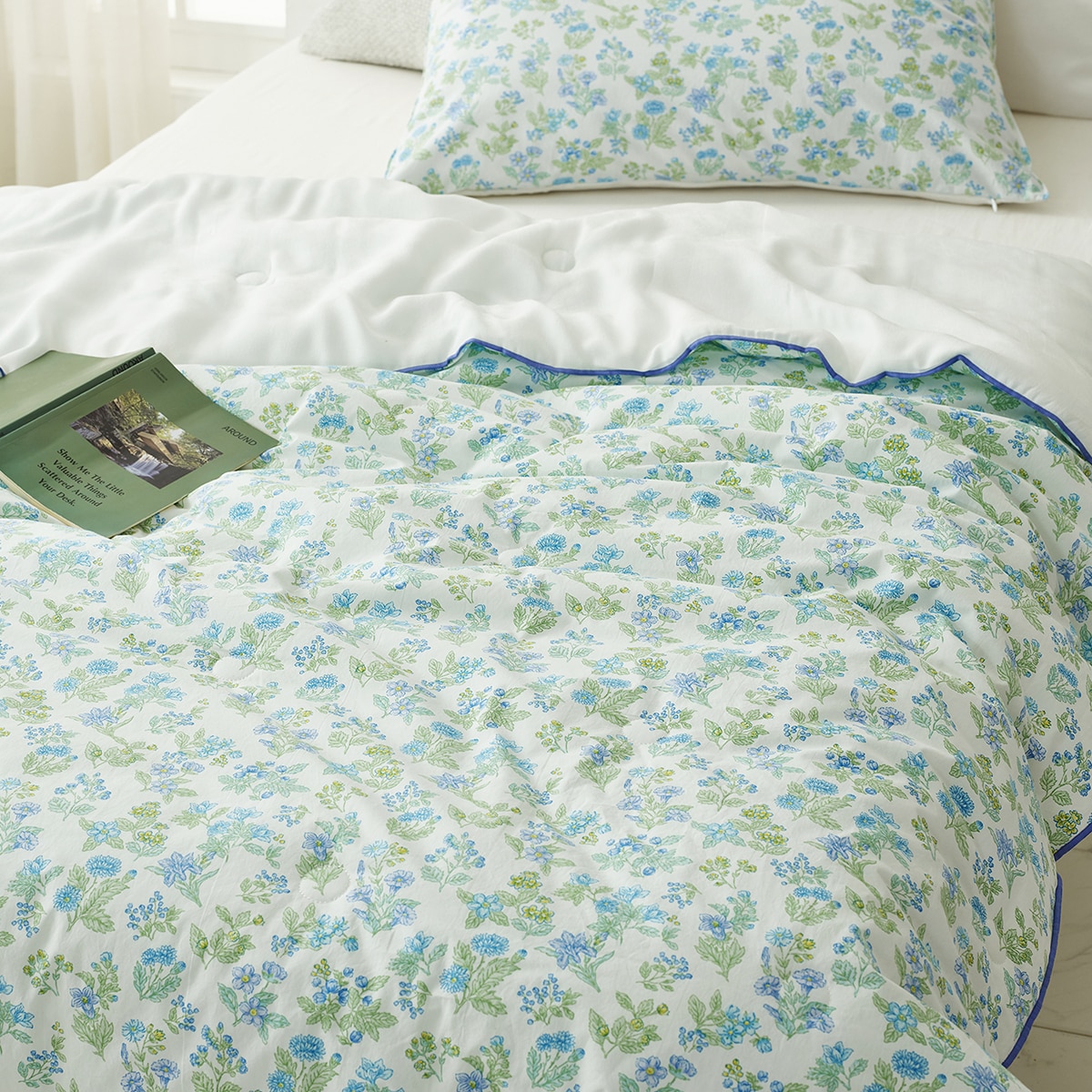 박홍근홈패션 인견/고밀도면 양면 이불 - 싱글, 그린