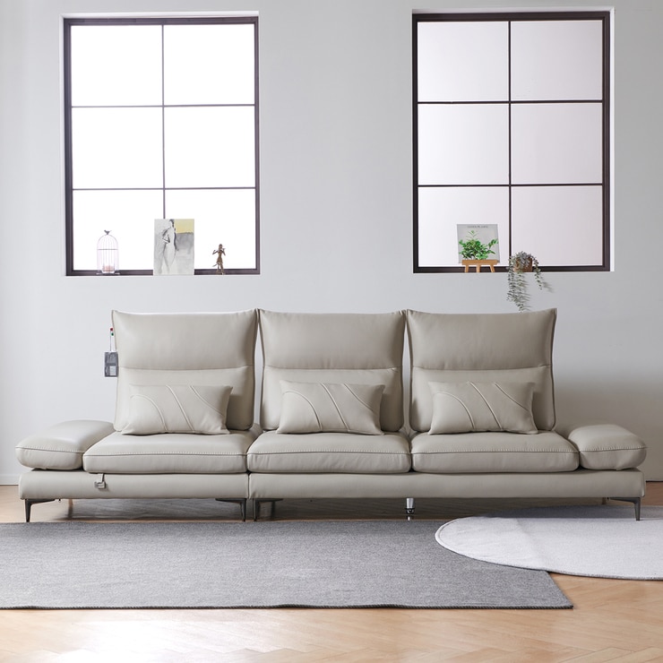 사트바 폰펠리 멀티스윙 이태리 통가죽 4인소파