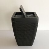 바스클립 라탄 다이아몬드 플립형 쓰레기통 7L 2개