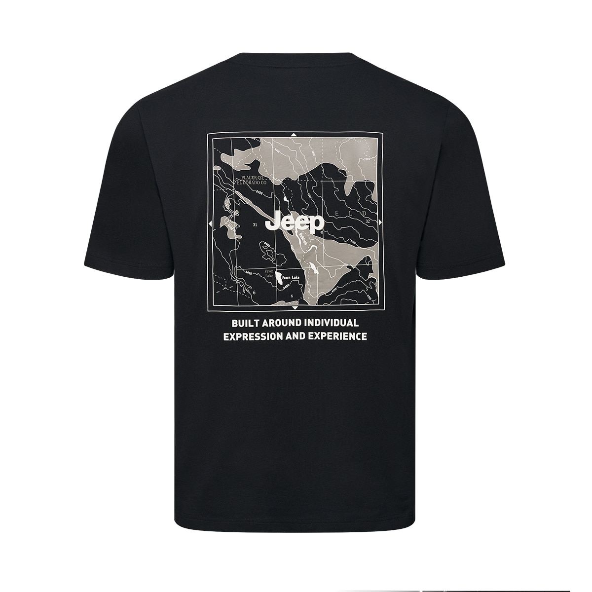 지프 남성 그래픽 반소매 티셔츠 - 블랙