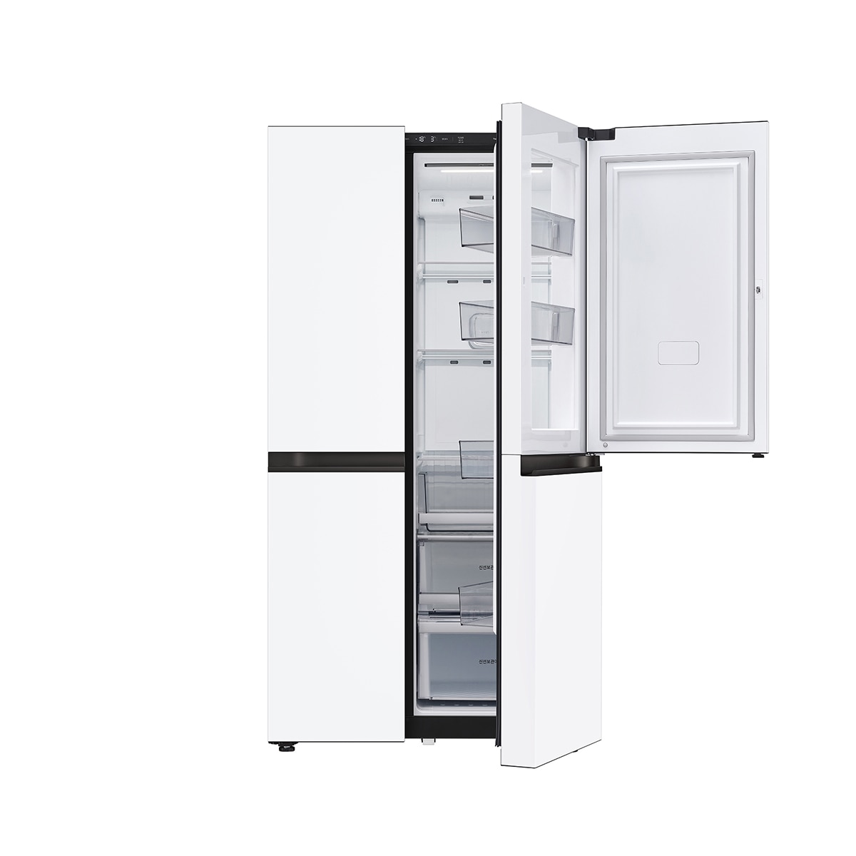 엘지 오브제 AI 매직스페이스 양문형 832L, 메탈 에센스 화이트