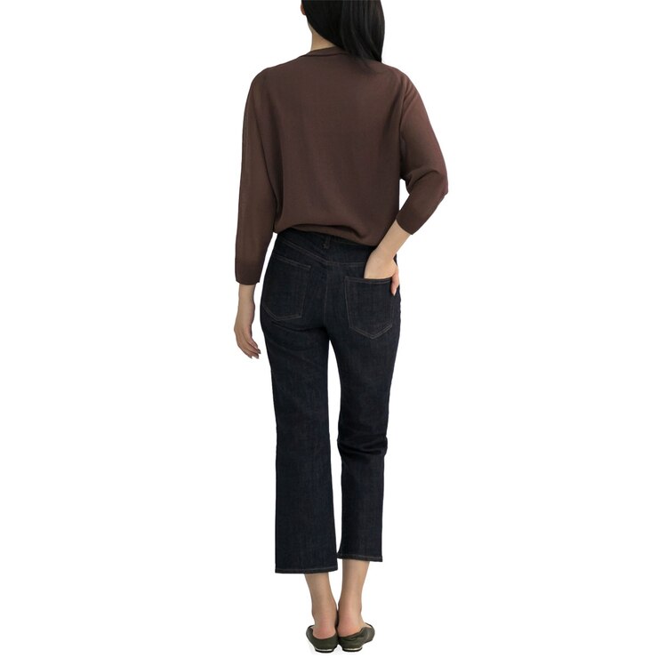 보니스팍스 여성 래글런 니트 가디건 - 브라운