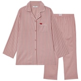 게스 여성 코튼 파자마 세트 - 핑크 스트라이프