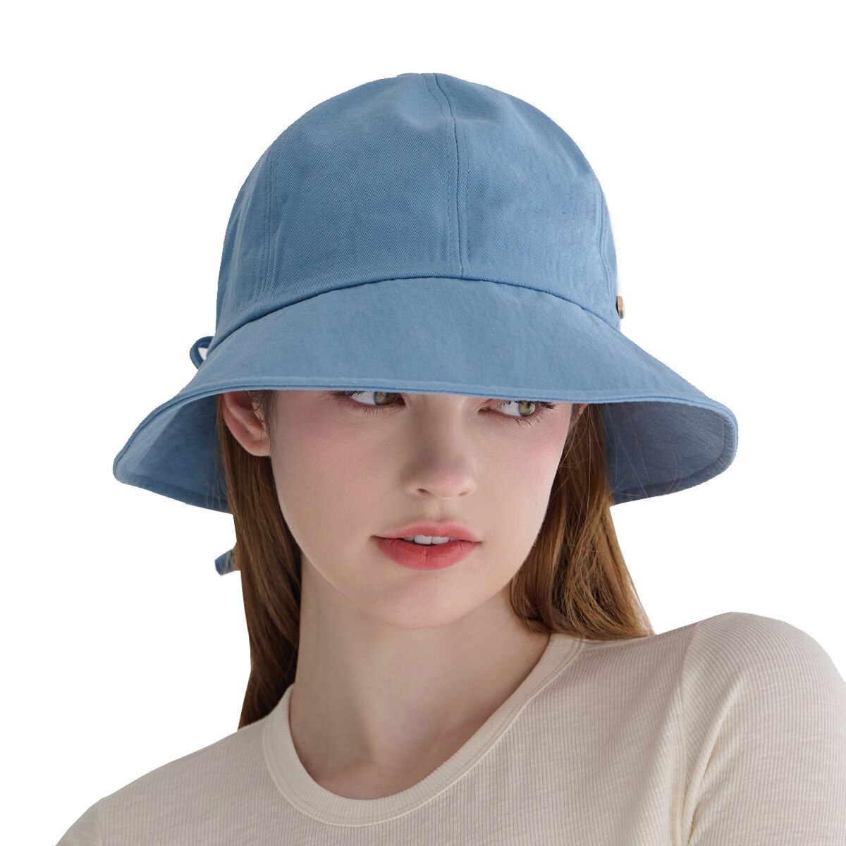 안드레아바나 여성 리본 버킷햇 - 블루