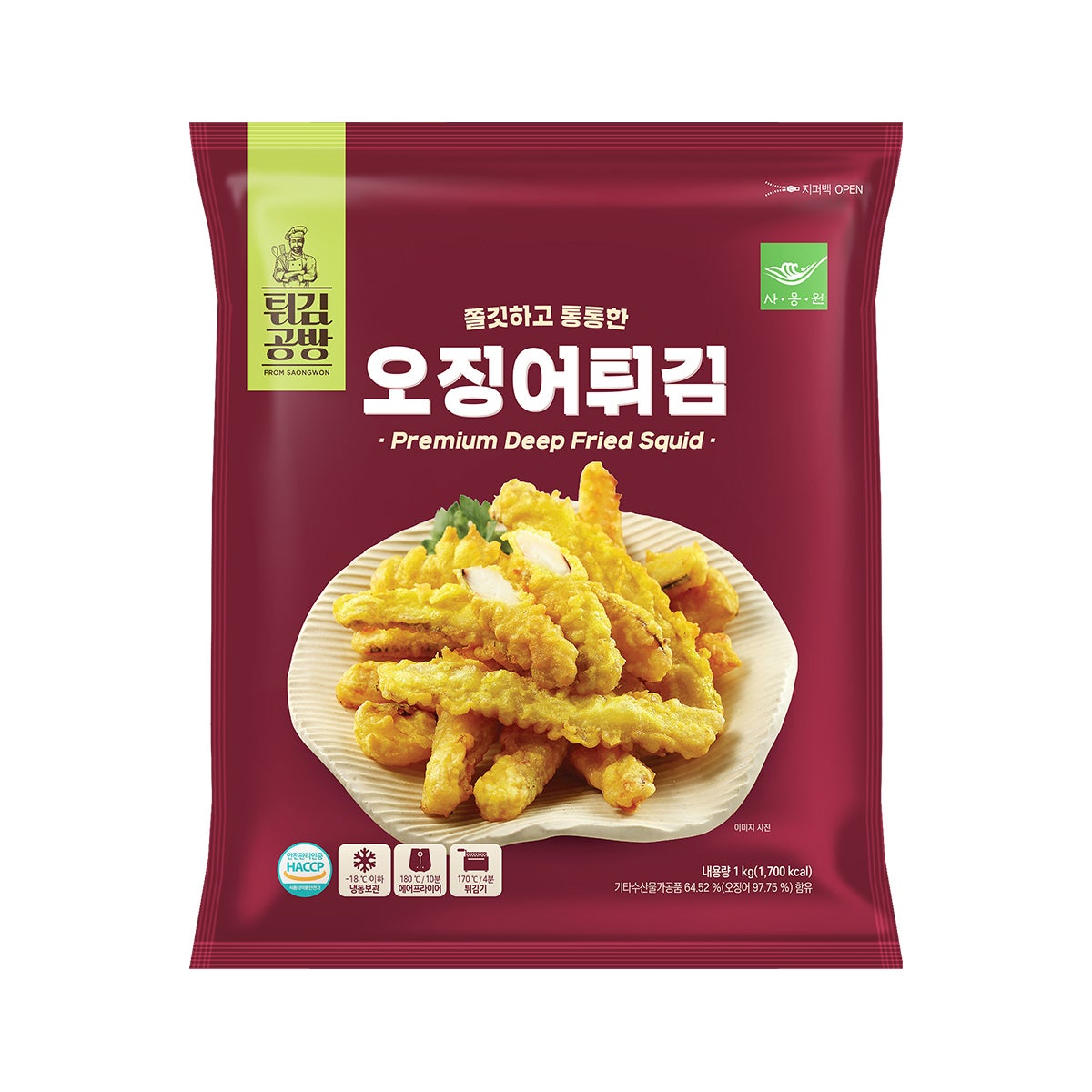 사옹원튀김공방 오징어 튀김 1kg x 2 사옹원튀김공방 오징어 튀김 1kg x 2