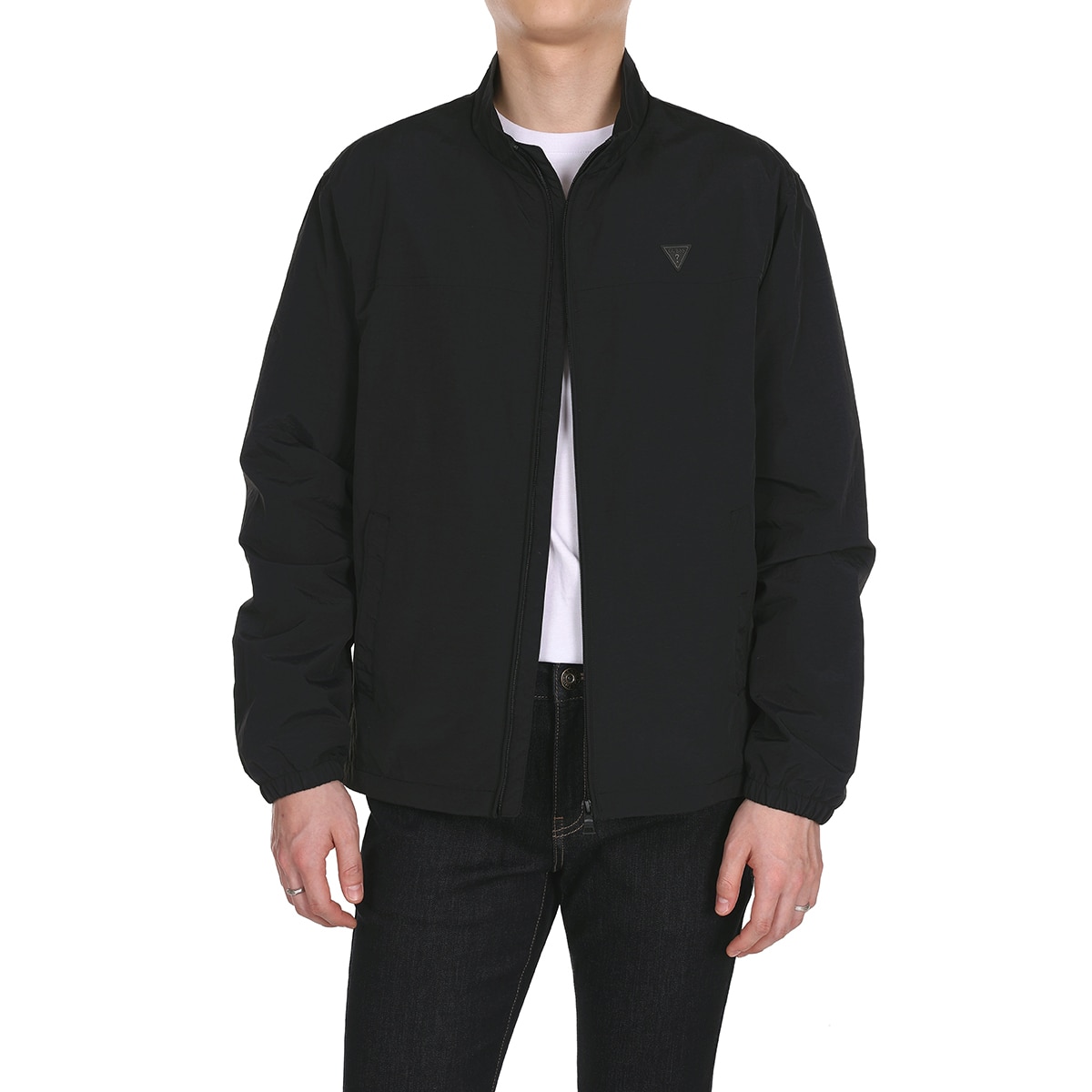 게스 남성 라이트 재킷 - 블랙, L