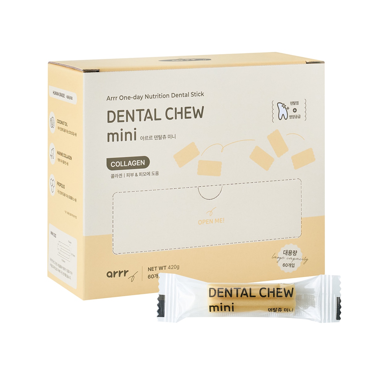 아르르 덴탈츄 미니 7g x 60 - 콜라겐 아르르 덴탈츄 미니 7g x 60 - 콜라겐