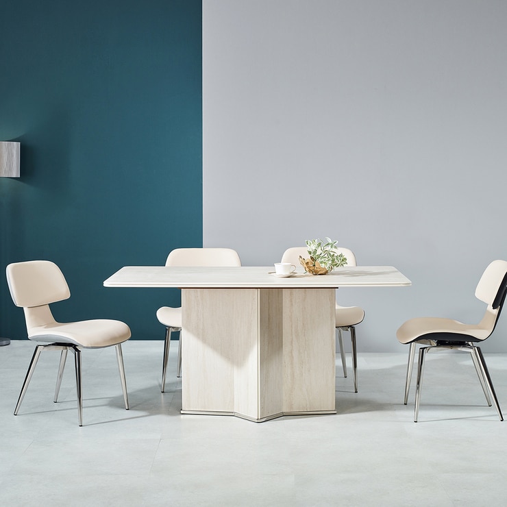 더리치 회전 4인 세라믹 식탁세트 1500