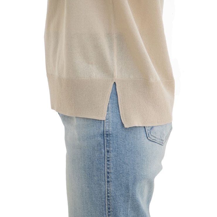 보니스팍스 여성 브이넥 풀오버 니트 - 베이지, L