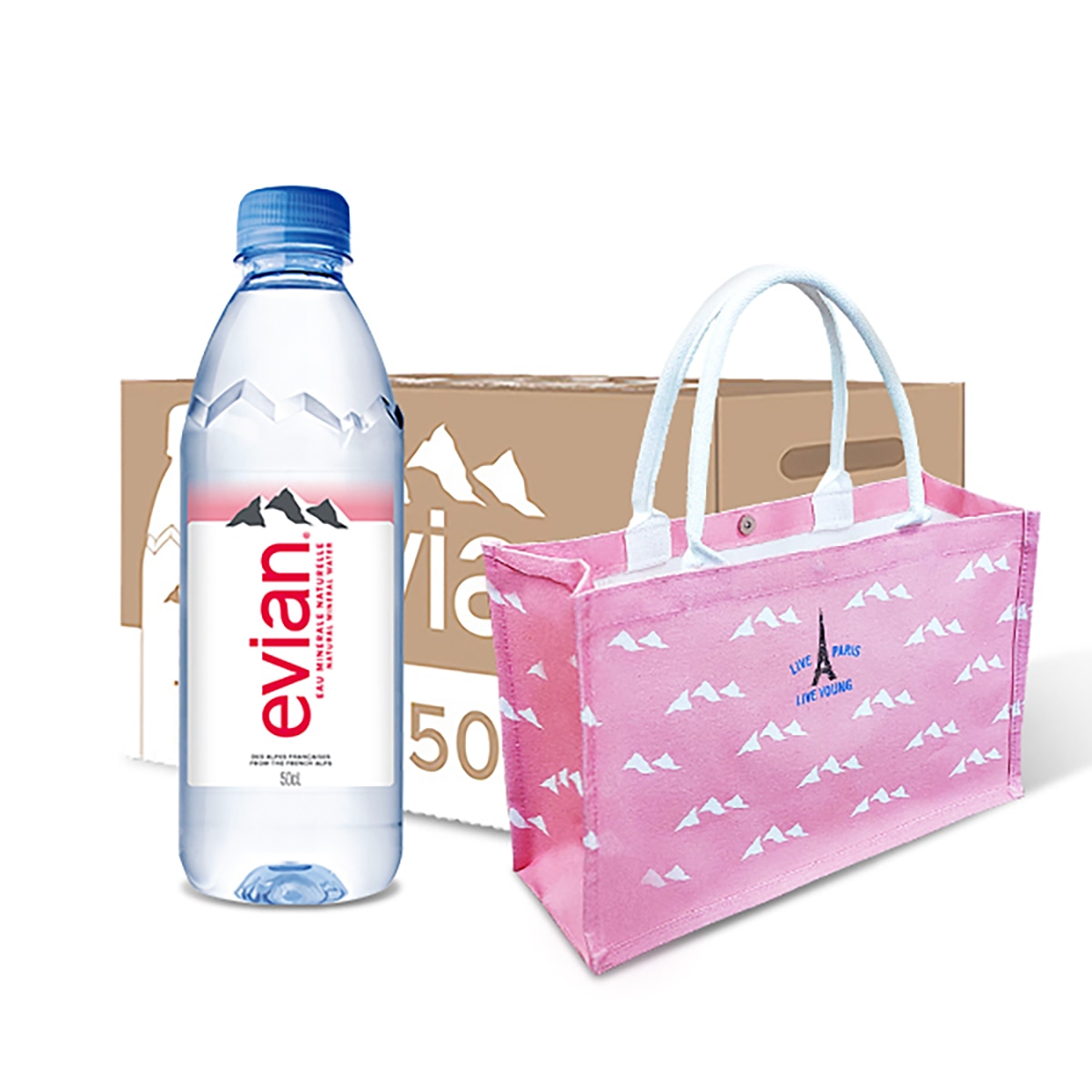 에비앙천연광천수 500ml x 24 ,에비앙토트백패키지