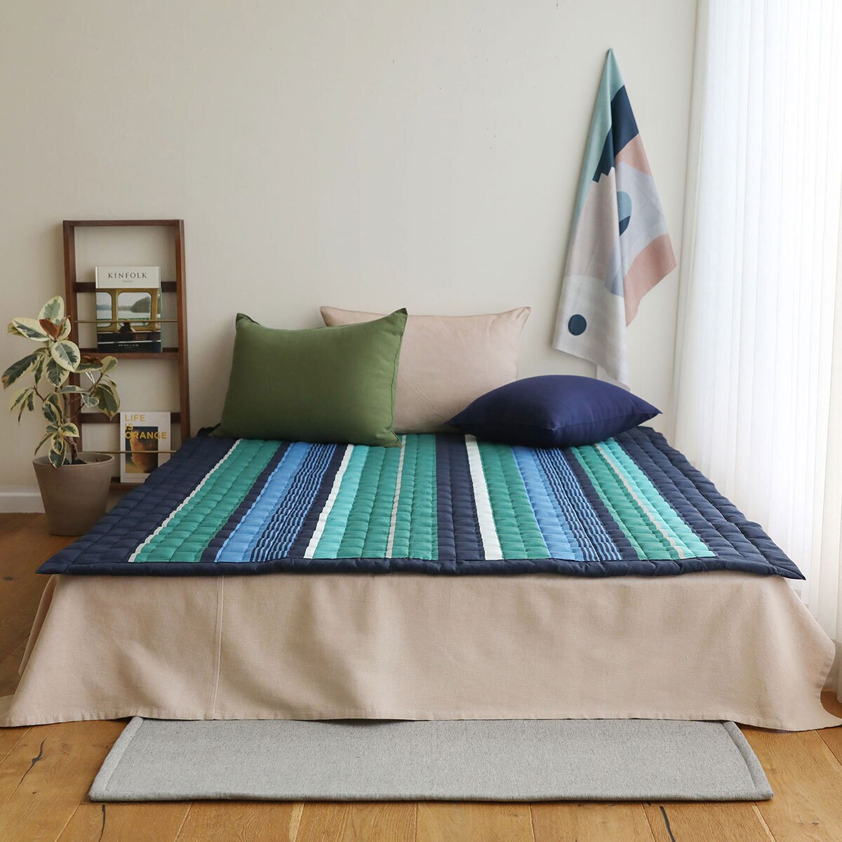 오리고 누빔 카페트 150 x 200cm - 칼데라 레이크