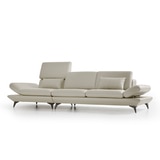 UND 에디션 NA6 천연 통가죽 소파 4인 - 크림