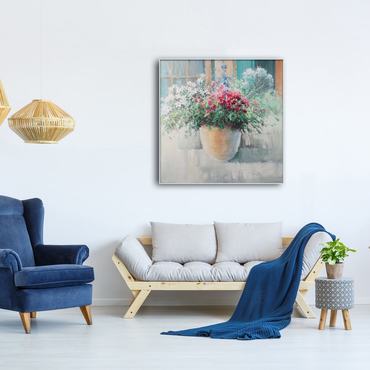 지클레 그림 액자 76x76cm - 창가에서