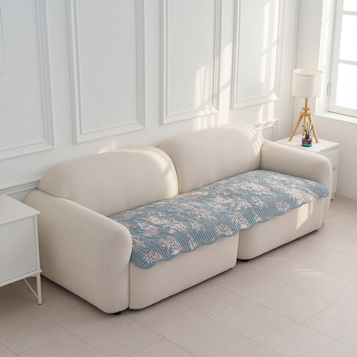 플로티나 뜨왈 순면 소파패드 70x180cm - 그린