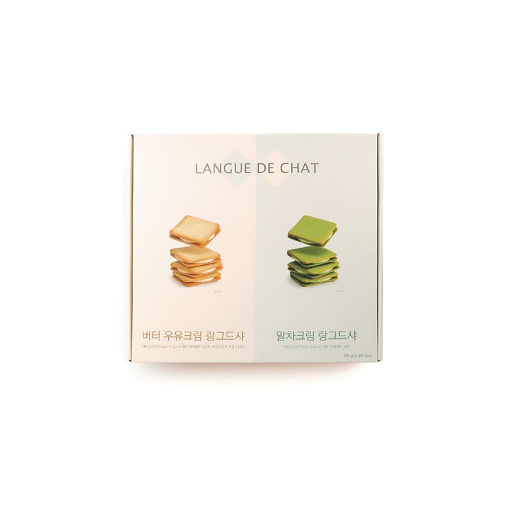 랑그드샤 선물세트 396g (우유 & 말차) 랑그드샤 선물세트 396g (우유 & 말차)