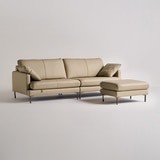 다우닝 코지 전체천연가죽 소파 3.5인+스툴