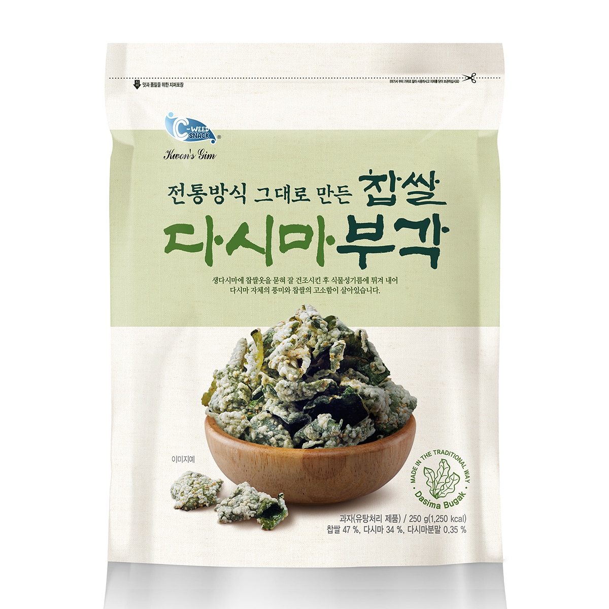 C-WEED 찹쌀다시마부각 250g