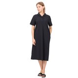 레니본 여성 나일론 카라 원피스 - 네이비