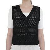 베네뜨 여성 크로셰 니트 베스트 - 블랙